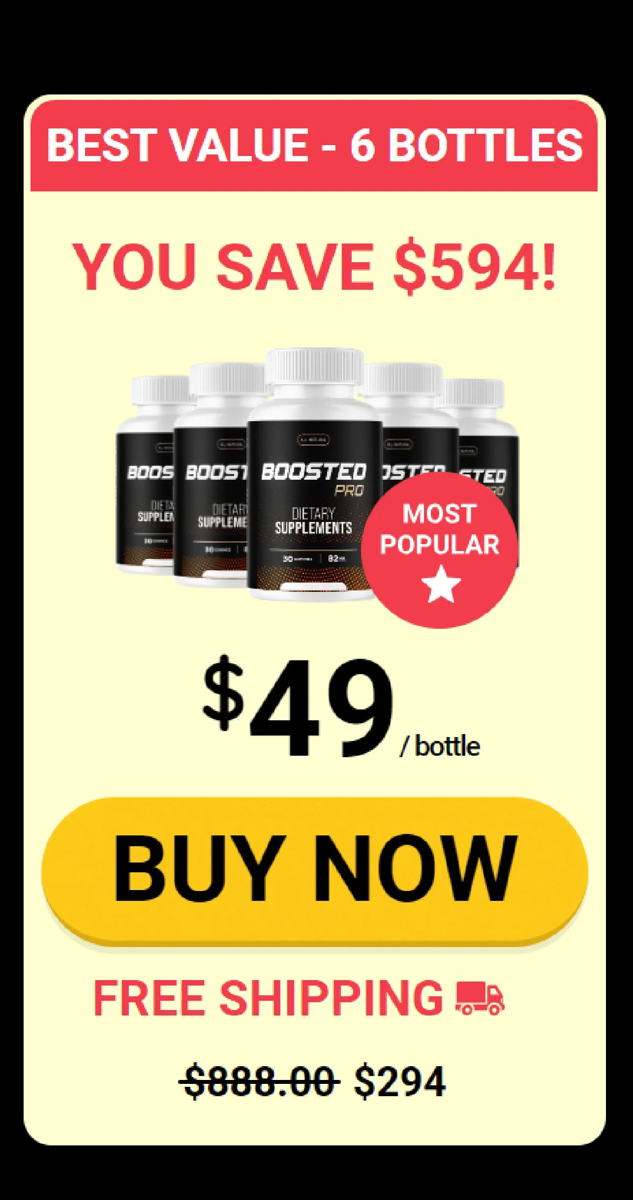 Boosted Pro 6 bottles pricing